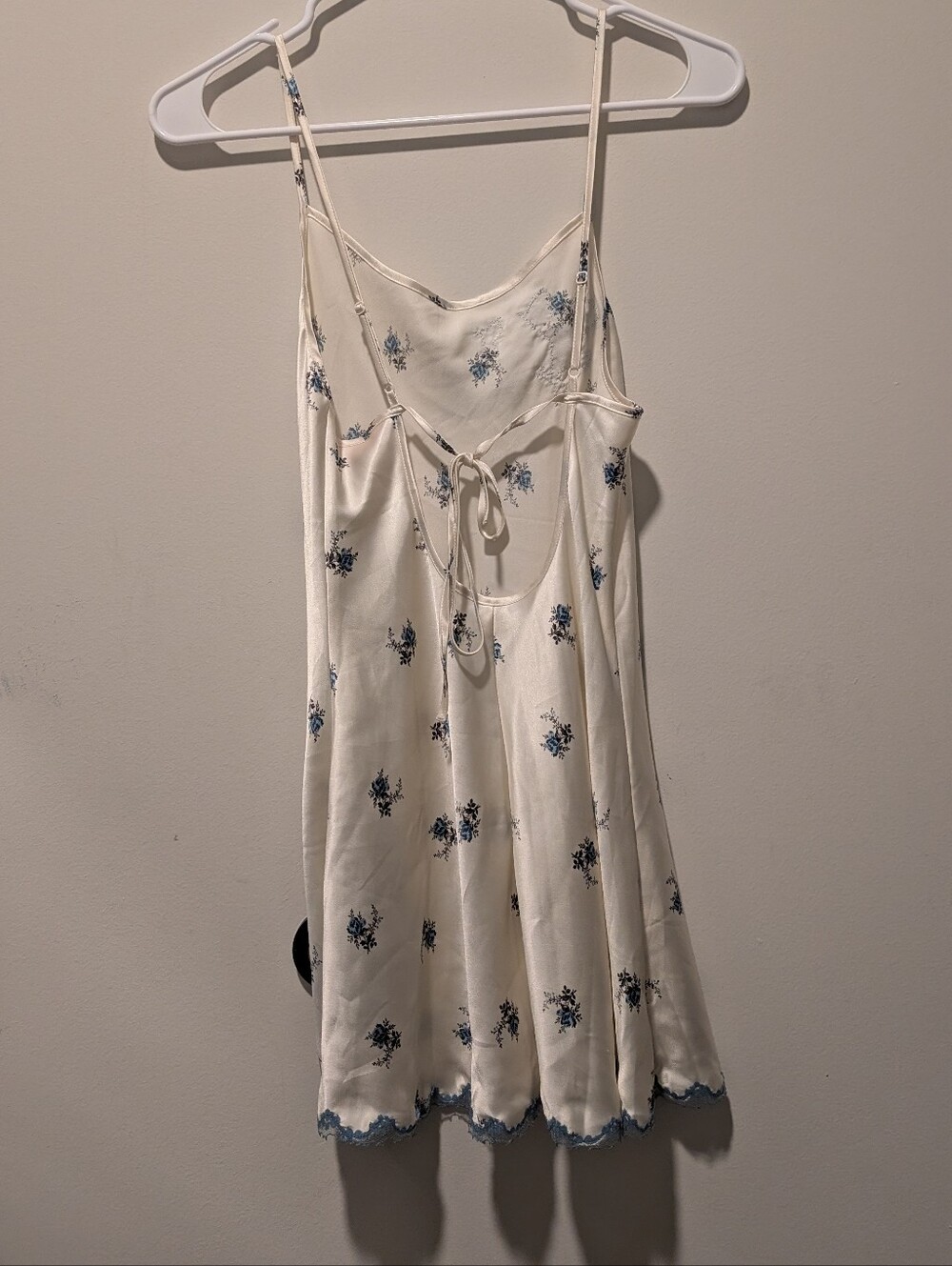 Victoria's Secret Y2K Lace Trim Embroidered Euro Summer Boho Floral Slip Dress - Picture 9 of 9